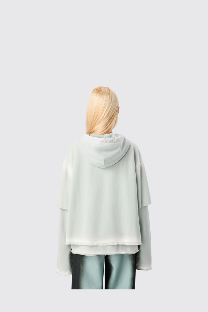 CAMPERLAB JERSEY Sudadera con capucha gris desteñida de algodón orgánico