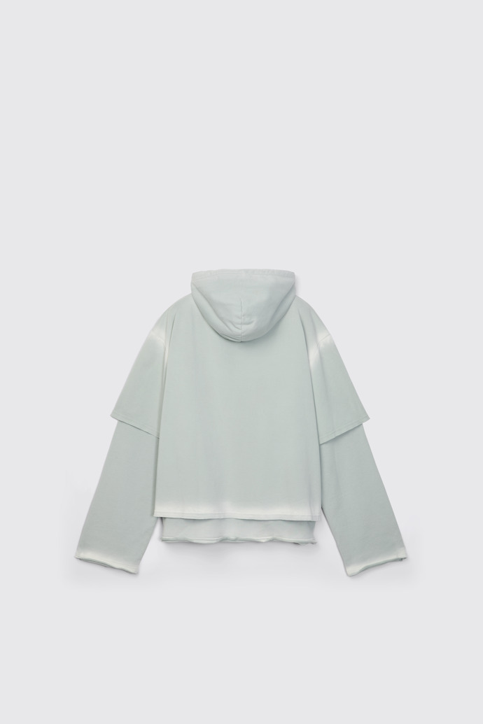 Back view of CAMPERLAB JERSEY Faded gray Organic Cotton Hoodie