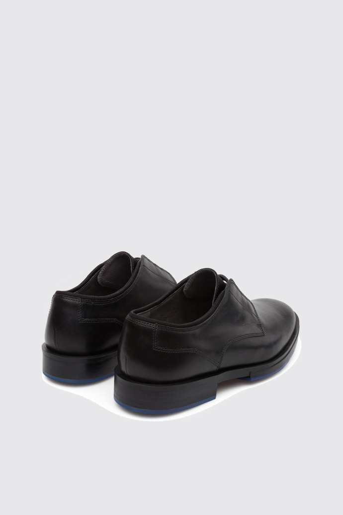 Back view of Deia Black Formal Shoes for Men