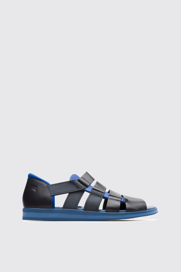Side view of Spray Blue Sandals for Men