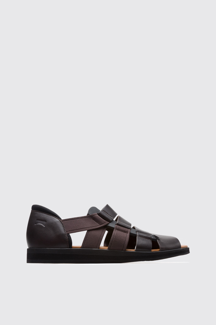 Side view of Spray Brown Sandals for Men