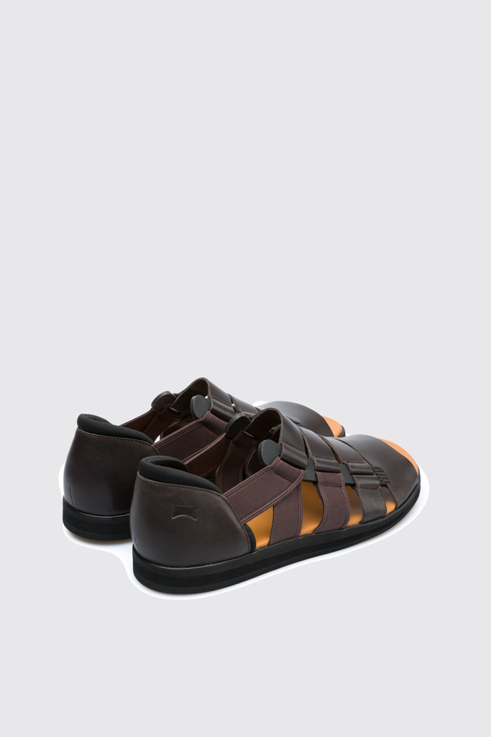 Back view of Spray Brown Sandals for Men