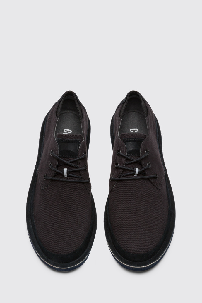 Overhead view of Morrys Black Formal Shoes for Men