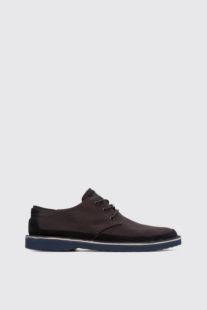 Side view of Morrys Black Formal Shoes for Men