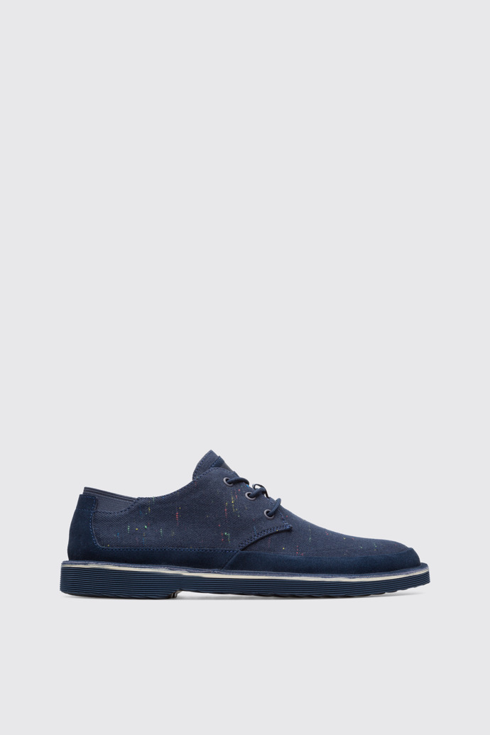Side view of Morrys Navy shoe for men