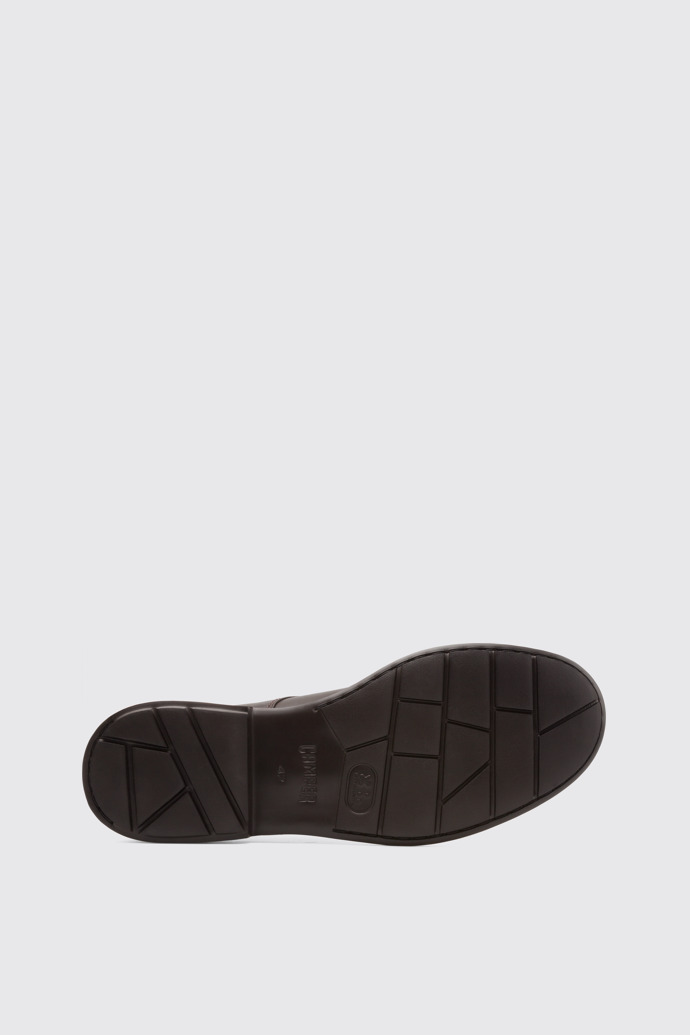 The sole of Neuman Dark brown blucher shoe for men