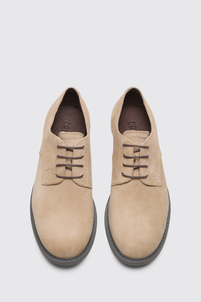 Overhead view of Neuman Beige Formal Shoes for Men