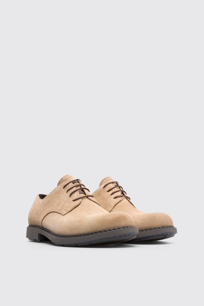 Front view of Neuman Beige Formal Shoes for Men