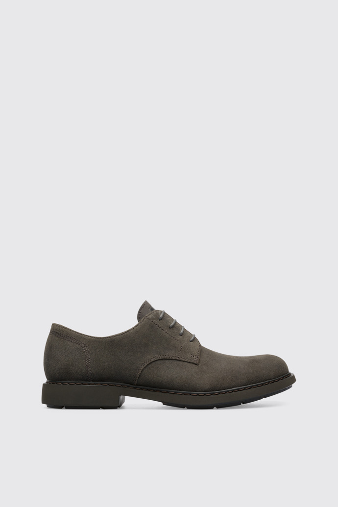 Side view of Neuman Classic men's dark grey shoe