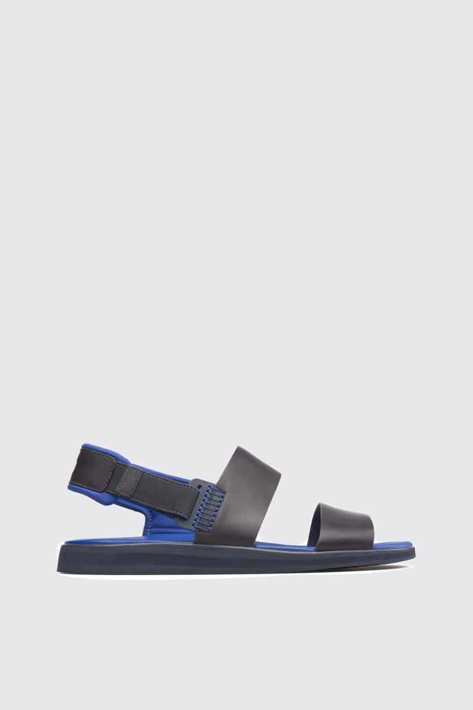 Side view of Spray Blue Sandals for Men