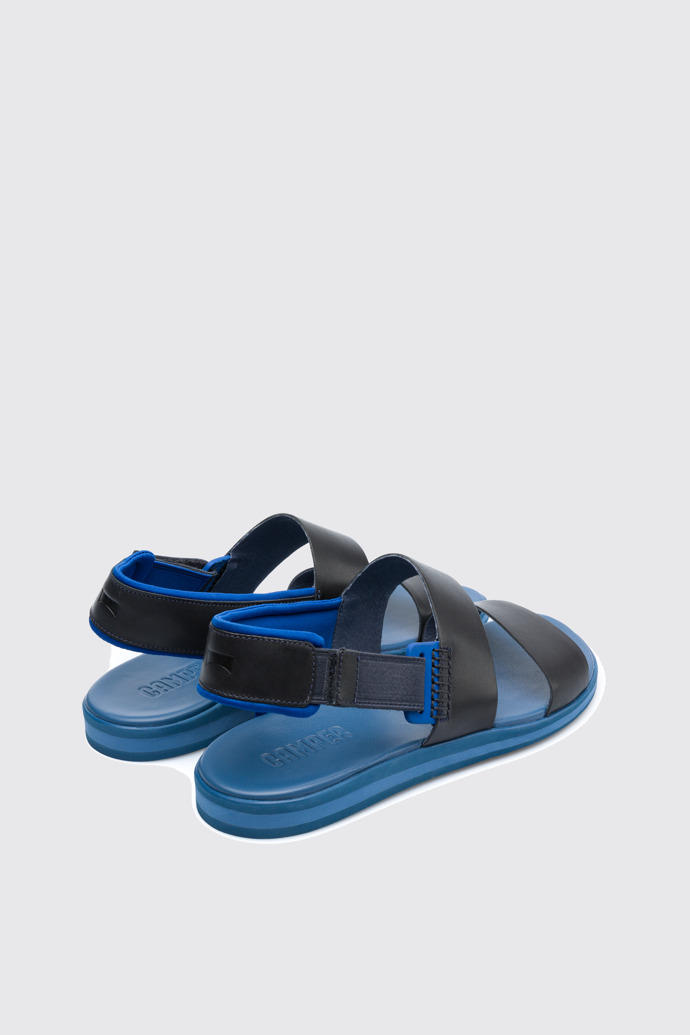 Back view of Spray Blue Sandals for Men