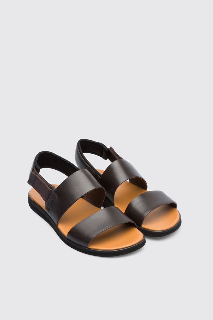 Front view of Spray Brown Sandals for Men