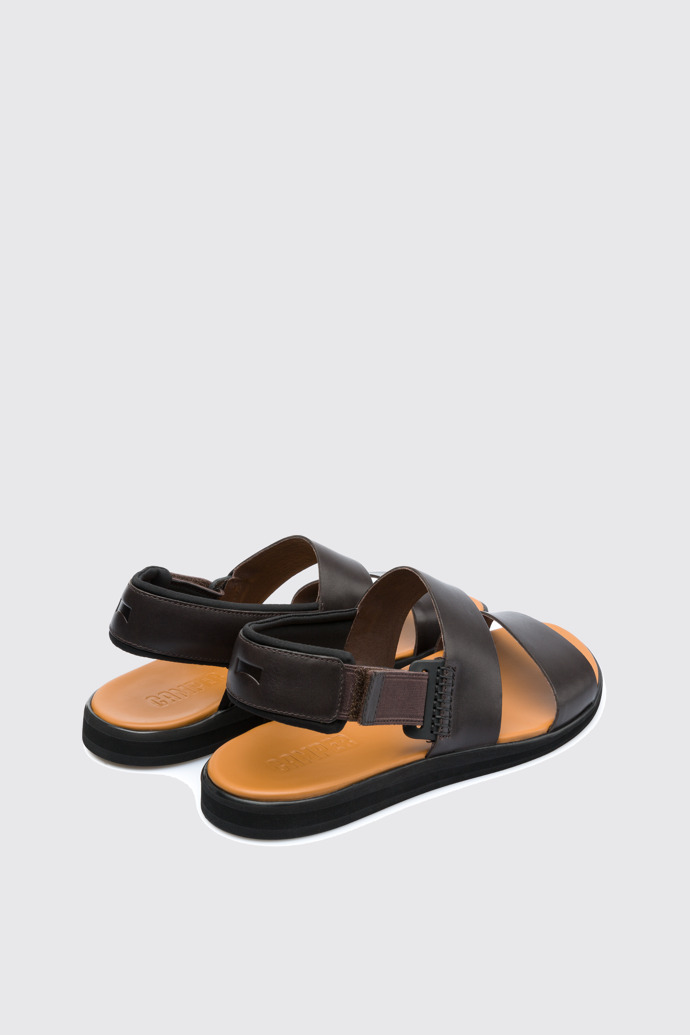 Back view of Spray Brown Sandals for Men