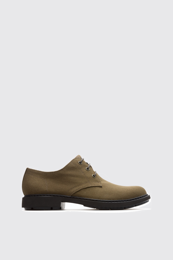 Side view of Neuman Green Formal Shoes for Men
