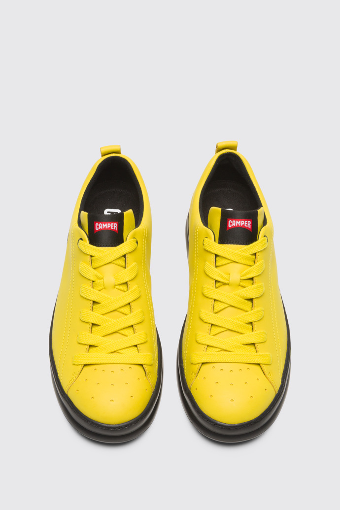 Overhead view of Runner Yellow Sneakers for Men