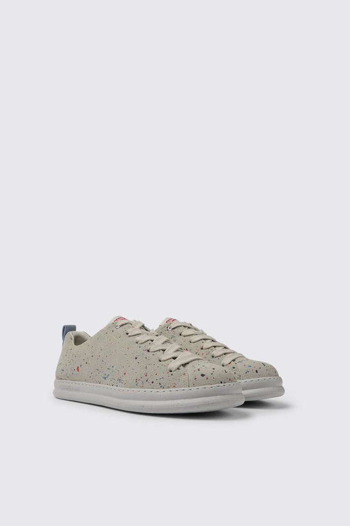 Front view of Twins Multicolored recycled leather sneakers for men