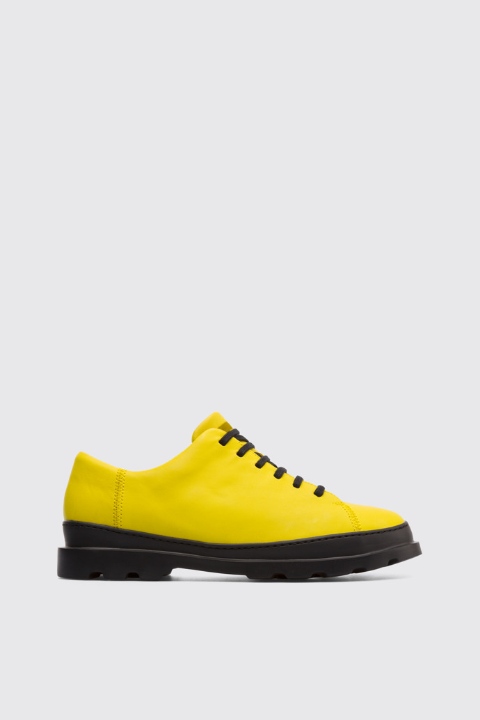 Side view of Brutus Yellow Formal Shoes for Men