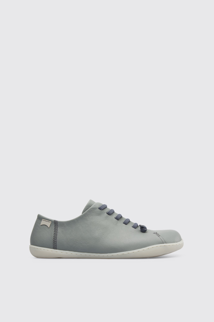 Side view of Peu Light grey leather upper shoe for men
