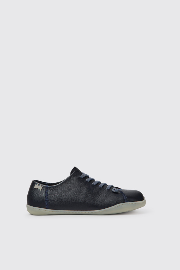 Side view of Peu Blue leather shoes for men
