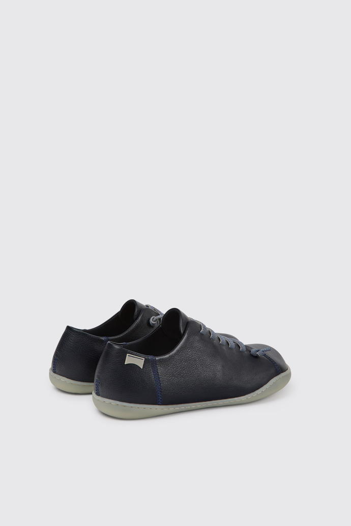 Back view of Peu Blue leather shoes for men