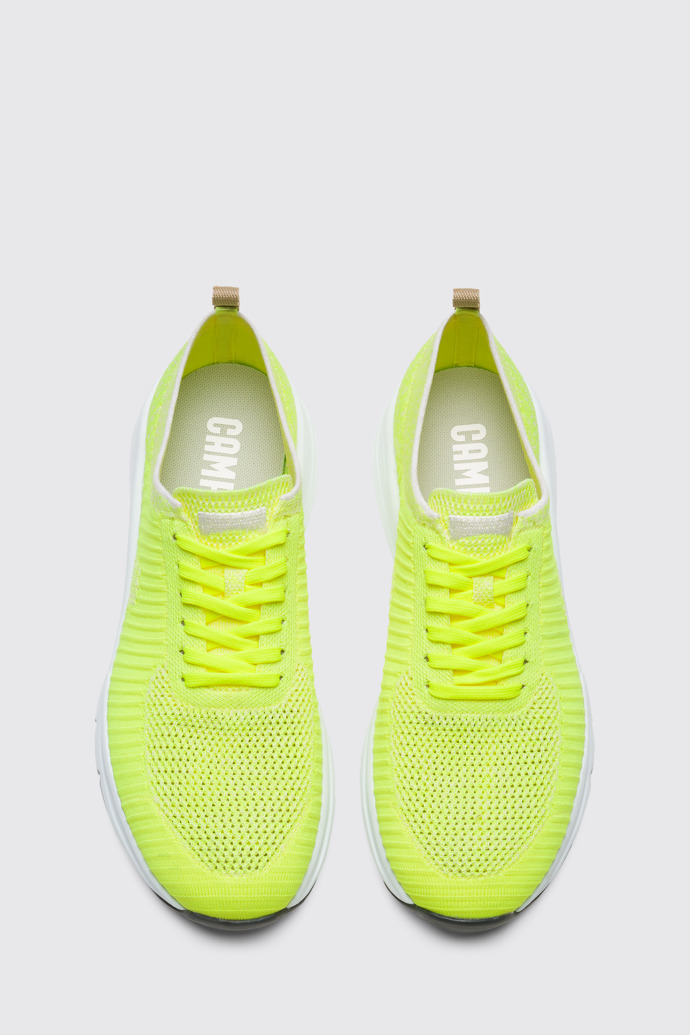 Drift Sneakers da uomo color crema e giallo neon