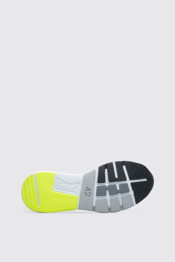 The sole of Drift Men’s neon yellow and cream sneaker
