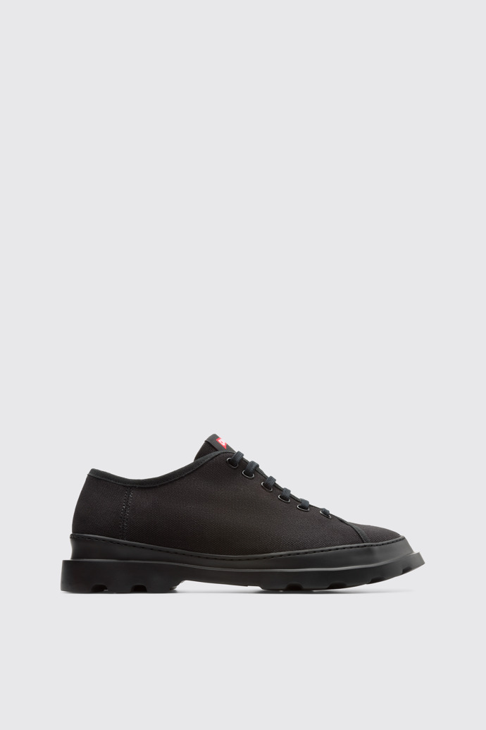 Side view of Brutus Black Casual Shoes for Men