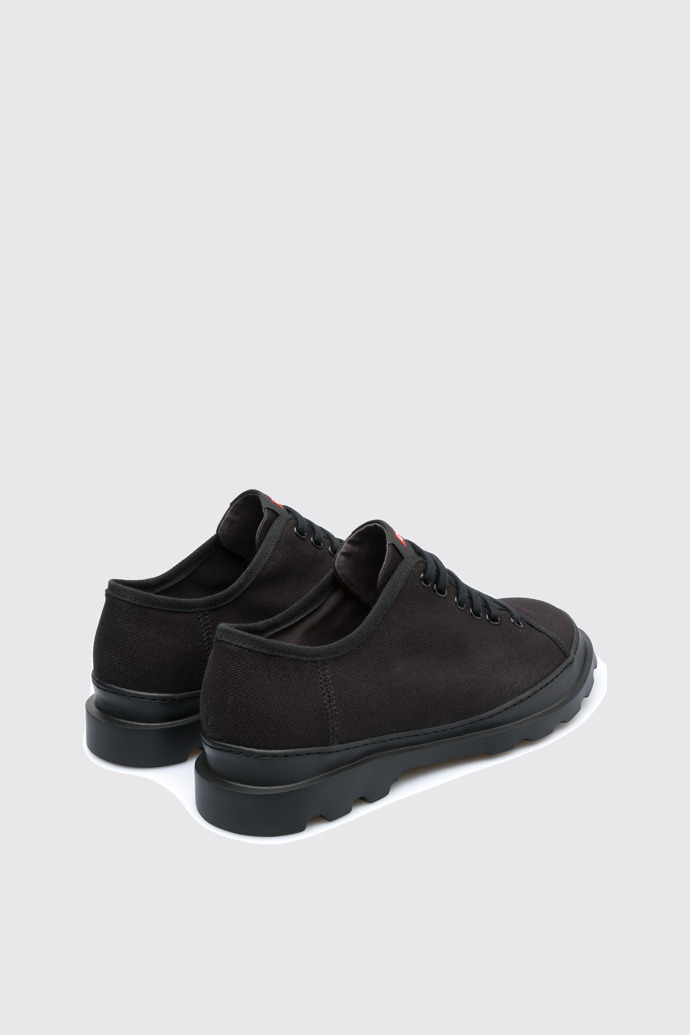 Back view of Brutus Black Casual Shoes for Men