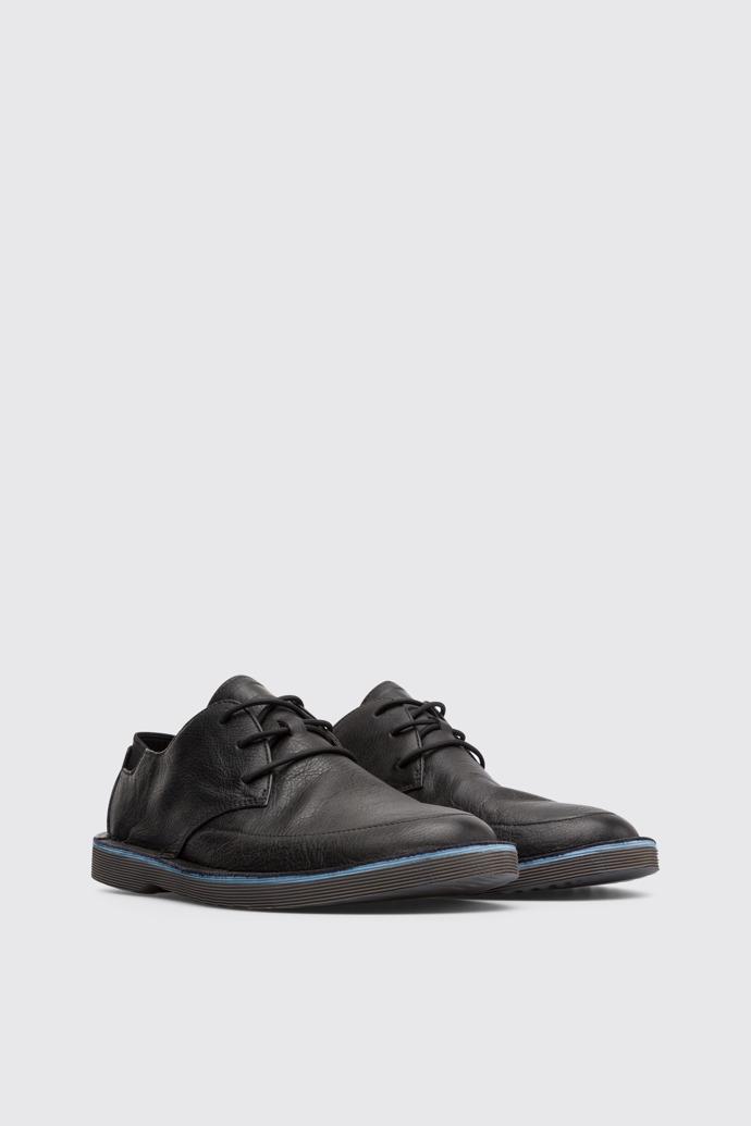 Front view of Morrys Black Formal Shoes for Men