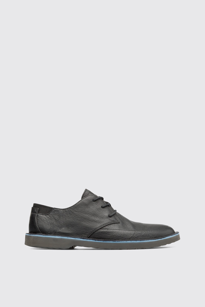 Side view of Morrys Black Formal Shoes for Men