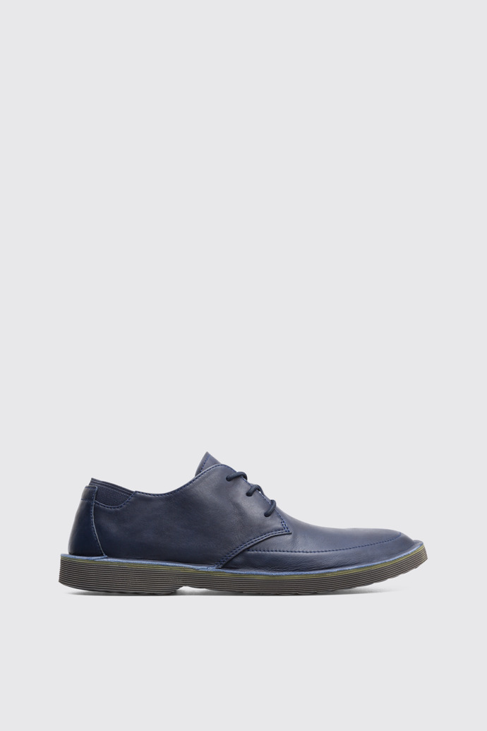 Side view of Morrys Blue Casual Shoes for Men