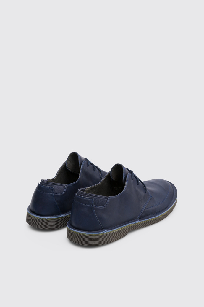 Back view of Morrys Blue Casual Shoes for Men