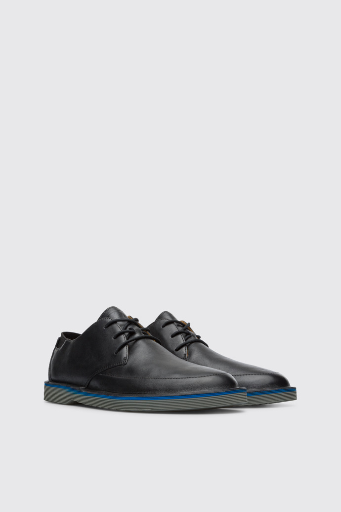 Front view of Morrys Black shoe for men