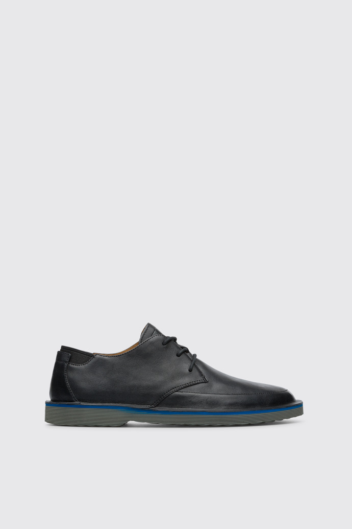 Side view of Morrys Black shoe for men