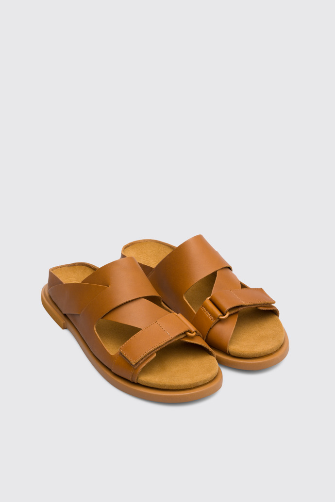 Front view of Edo Brown Sandals for Men