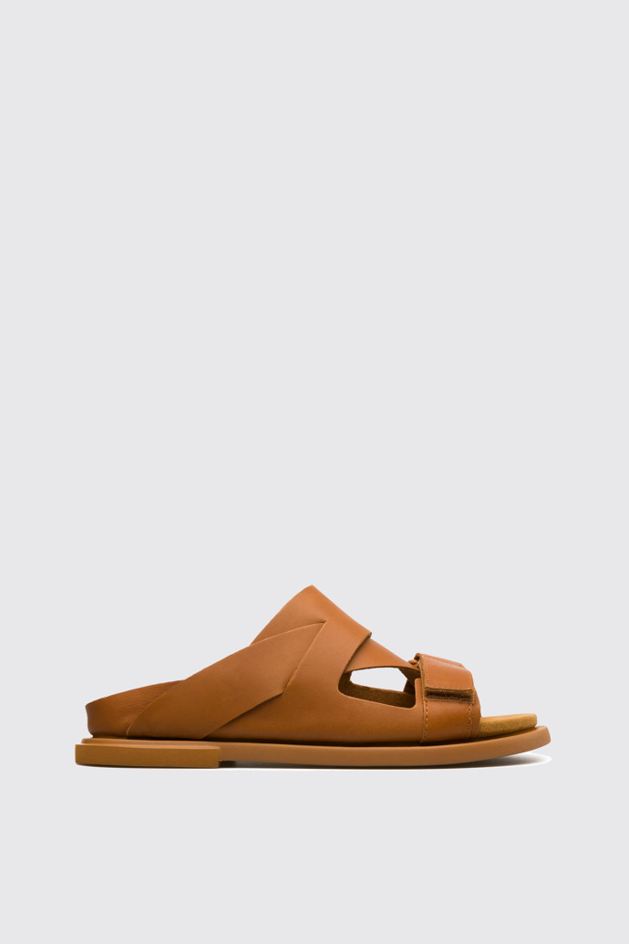 Side view of Edo Brown Sandals for Men