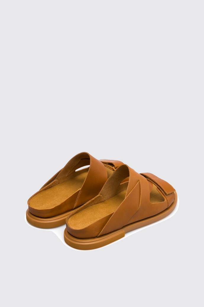 Back view of Edo Brown Sandals for Men