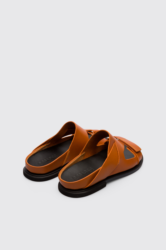 Back view of Edo Brown sandal for men
