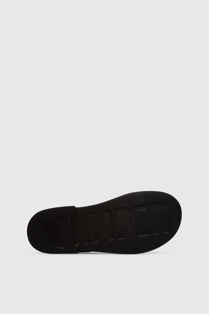 The sole of Edo Black sandal for men