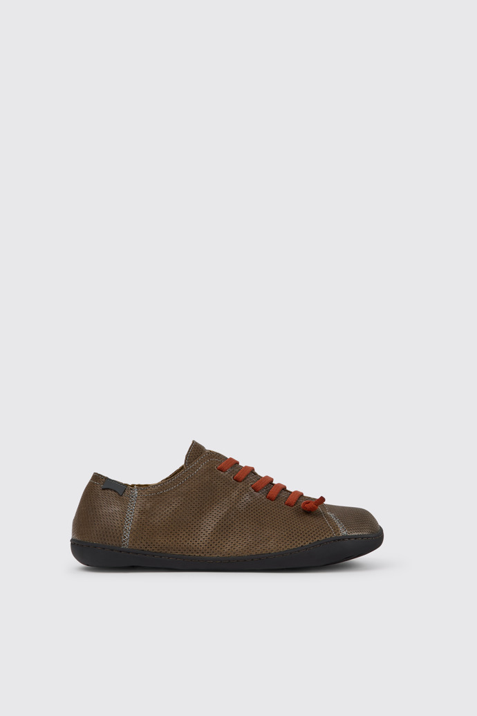 Side view of Peu Brown leather shoes for men