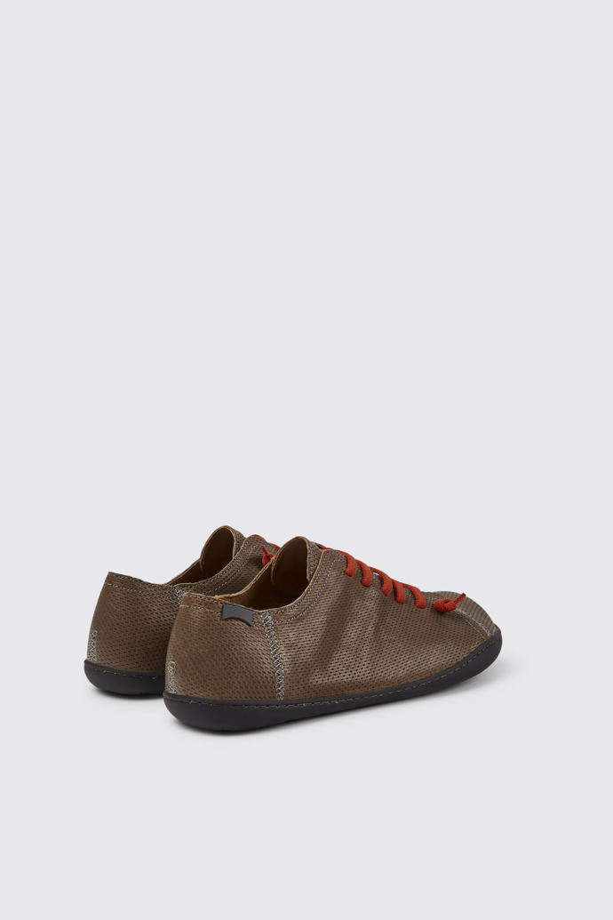 Back view of Peu Brown leather shoes for men