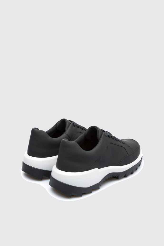 Back view of Helix Black Sneakers for Men