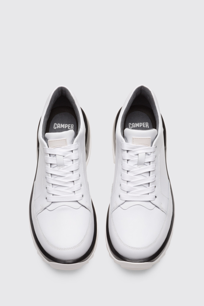 Overhead view of Helix White Sneakers for Men