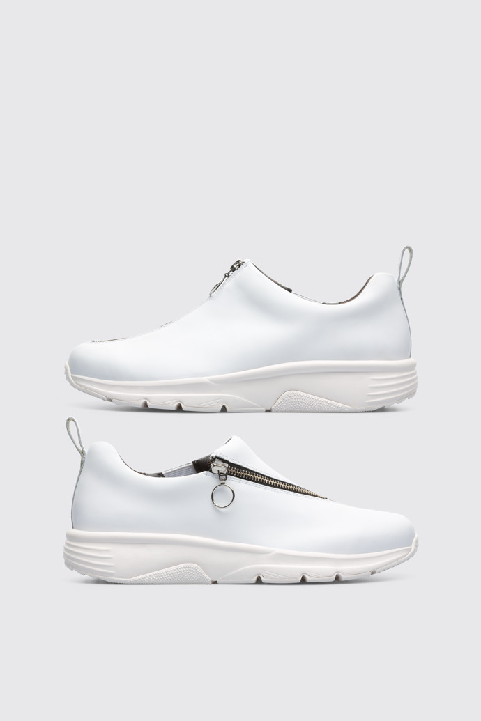 Side view of Twins White Sneakers for Men