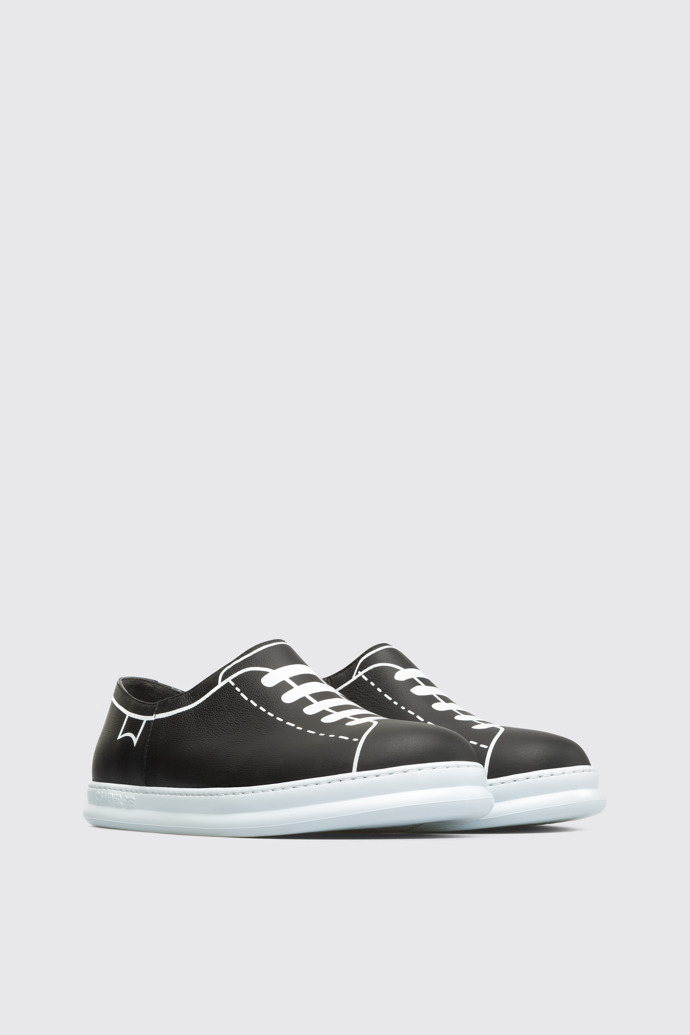Front view of Twins Black Sneakers for Men