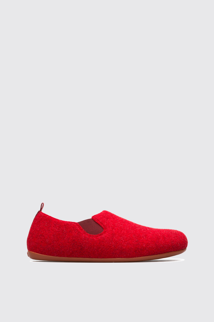 Side view of Wabi Red Slippers for Men