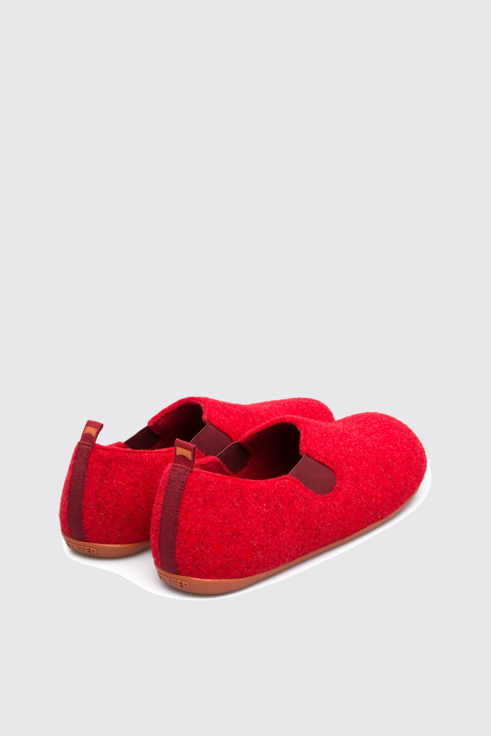 Back view of Wabi Red Slippers for Men