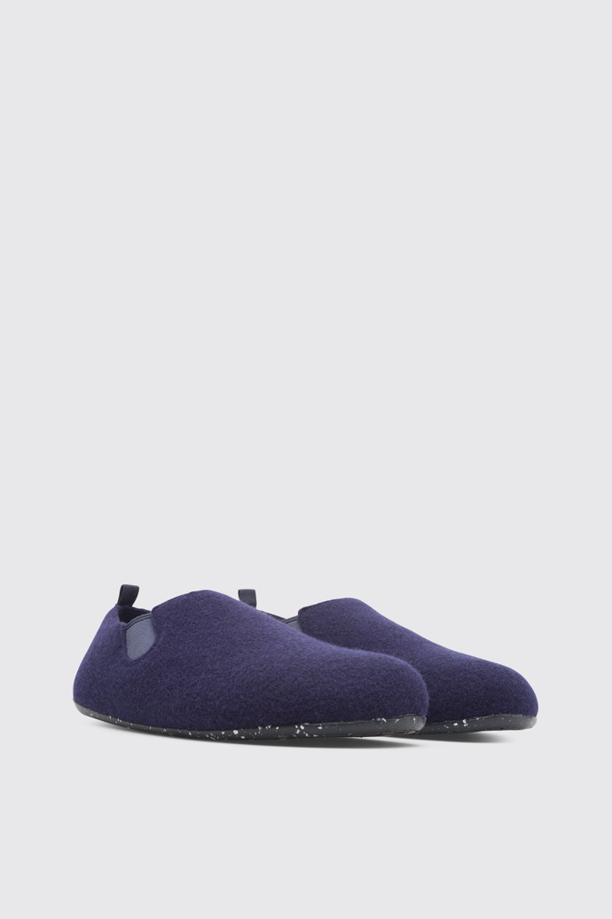 Front view of Wabi Blue Slippers for Men