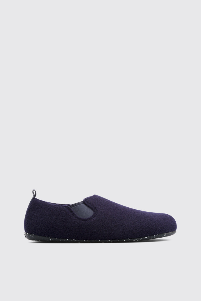 Side view of Wabi Blue Slippers for Men