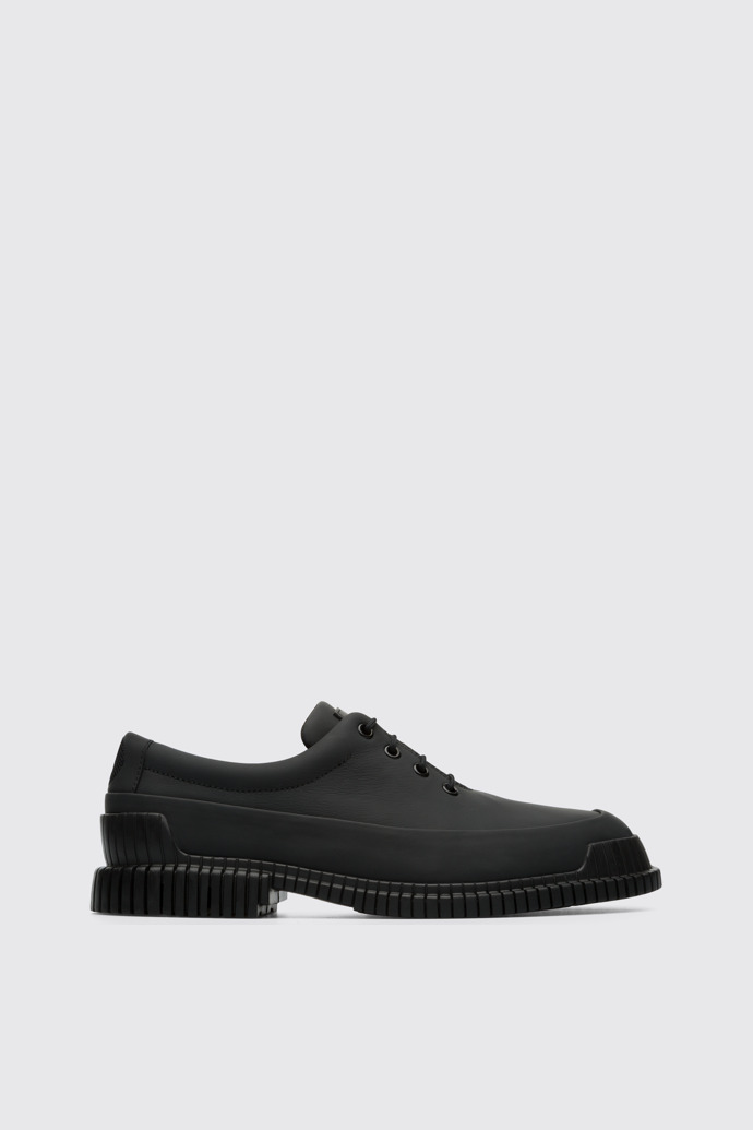Side view of Pix Black Formal Shoes for Men